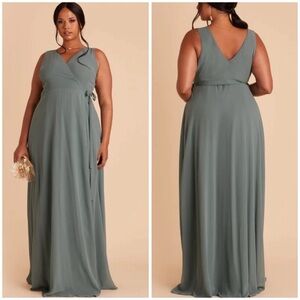 Birdy Grey Maxi Wrap Dress in Sage Green